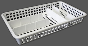 Príborník 21x37cm 5 priehradok plast úzky, biely SK