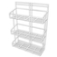 Polička kúpeľňová 3 poschodia biela 33x57x14cm