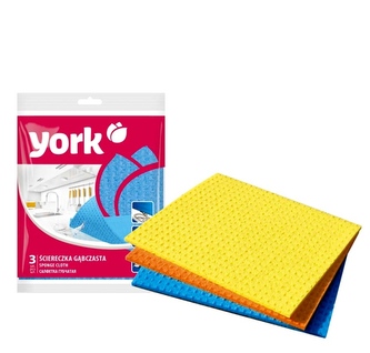 Utěrka houbová 3ks 17,5x15,5x0,5cm  YORK