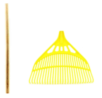 Hrábě plast švédské 27 hrotů š.66cm, s násadou  KOZÁČEK