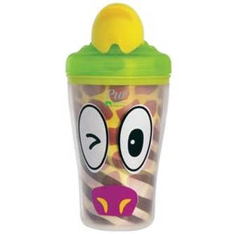 Termopohár se slámkou 250ml 18m+  PÚR SAFARI