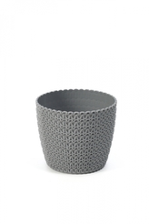 Obal květináče MAGNOLIA jersey ¤19cm šedá
