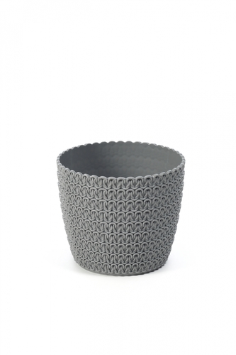 Obal květináče MAGNOLIA jersey ¤19cm šedá