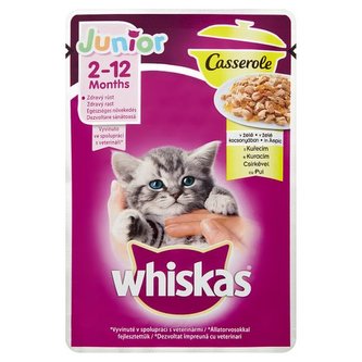 Čiapka. Whiskas Casserole Junior kureci v zele 85g