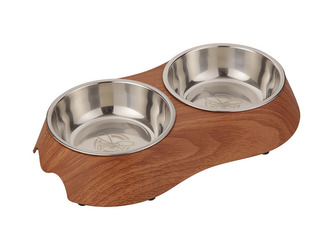 HUHU Melaminova miska light wood S dvojity