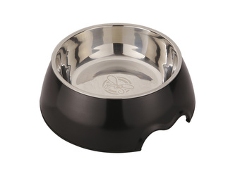 HUHU Melaminova miska cerna L