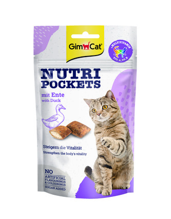 GIMCAT Nutri Pockets s kachnou 60 g