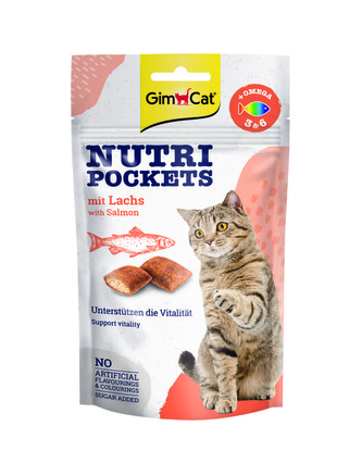 GIMCAT Nutri Pockets s lososem  60 g