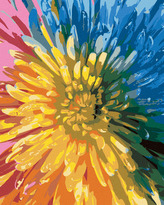 Malování podle čísel - DUHOVÁ KVĚTINA - 40x50 cm, vypnuté plátno na rám