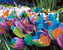 Malování podle čísel - DUHOVÉ TULIPÁNY - 40x50 cm, bez rámu a bez vypnutí plátna