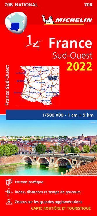 Michelin Südwestfrankreich. Straßen- und Tourismuskarte 1:500.000