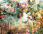 Malování podle čísel - JARNÍ KVĚTINY U PLOTU - 80x100 cm, vypnuté plátno na rám