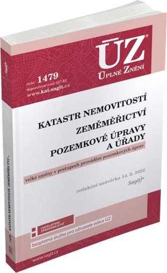 ÚZ 1479 Katastr nemovitostí, Zeměměřictví, Pozemkové úpravy a úřady podle stavu k 14. 2. 2022