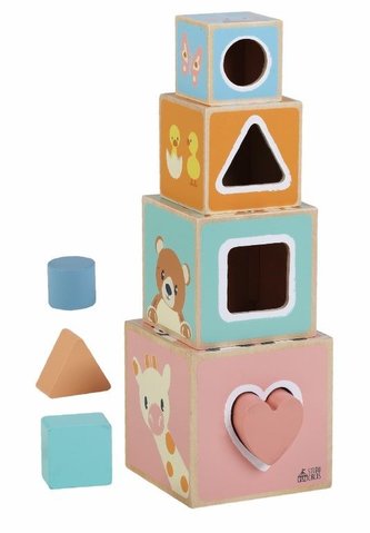 Dřevěné vkládačky kostky 4 ks E01.068.1.1