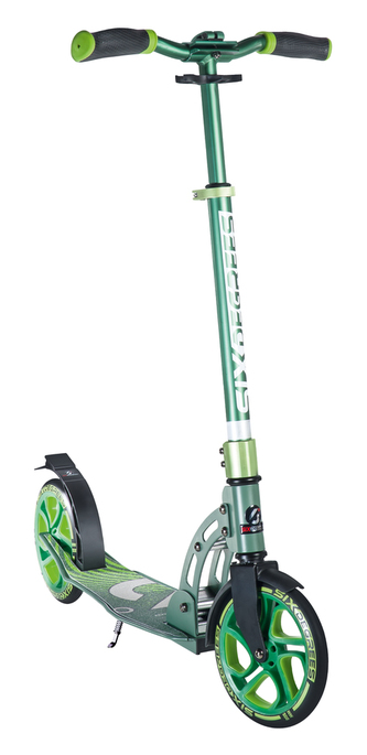 Koloběžka skládací (zelená), průměr kol 205 mm