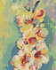Malování podle čísel - ŽLUTÁ GLADIOLA - 40x50 cm, bez rámu a bez vypnutí plátna