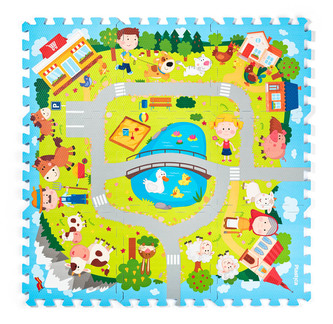Pěnové Puzzle ´´Vesnice´´, 9 ks