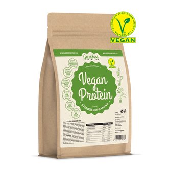 GreenFood nutrition - Vegan protein 750g - jahoda-banán