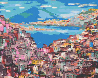 Malování podle čísel - NEAPOL - 80x100 cm, vypnuté plátno na rám