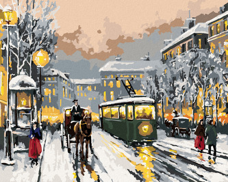 Malování podle čísel - STARÉ MĚSTO - 40x50 cm, bez rámu a bez vypnutí plátna
