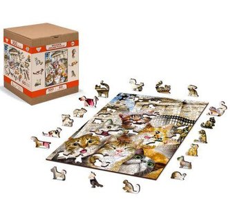 Wooden City Puzzle Kočky v Londýně 300 dílků, dřevěné