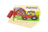 Drevená knižka - farma