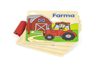 Drevená knižka - farma