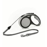 Flexi New Comfort M šňůra 8 m, max. 20 kg, šedá - DOPRODEJ