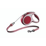 Flexi Vario M 5 m šňůra, max. 20 kg, červená - DOPRODEJ