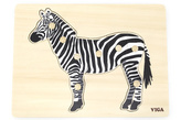 Drevená montessori vkladačka - zebra