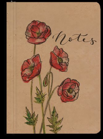Notes linajkový A6 kraft Vlčie maky