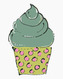 Malování podle čísel - ZELENÝ CUPCAKE (HALEY BUSH) - 80x100 cm, bez rámu a bez vypnutí plátna