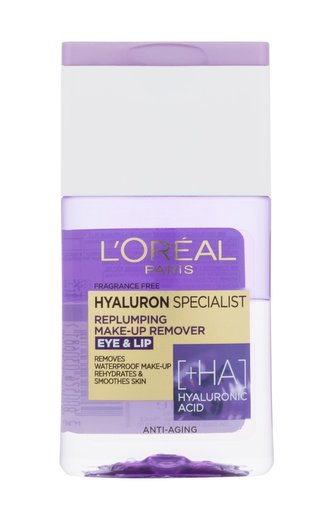 L´Oréal Paris Dvoufázový odličovač očí a rtů s kyselinou hyaluronovou Hyaluron Specialist 125 ml woman