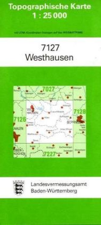 Topographische Karte Baden-Württemberg Westhausen