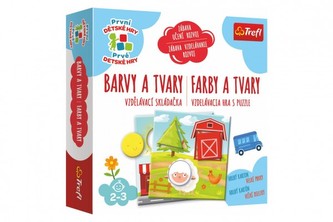 Barvy a tvary vzdělávací společenská hra pro nejmenší v krabici 20x20x5cm 24m+