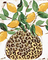 Malování podle čísel - CITRÓNY V LEOPARDÍ VÁZE (HALEY BUSH) - 80x100 cm, bez rámu a bez vypnutí plátna