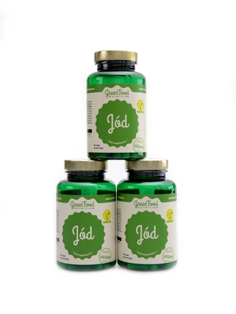GreenFood nutrition - Jód 180 kapslí  trojbalení