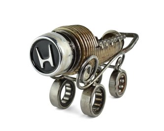 Kovová dekorace Kočárek