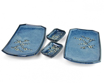 Japonský keramický set na sushi Maeko 4 ks