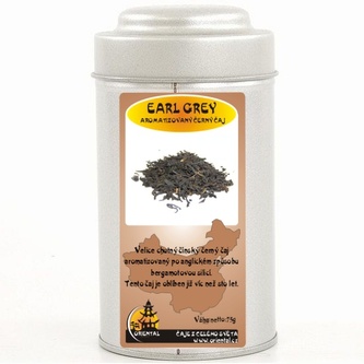 Černý aromatizovaný čaj Earl Grey - 75 g dóza