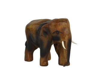 Drevená soška Slon dlhovekosti 10 cm