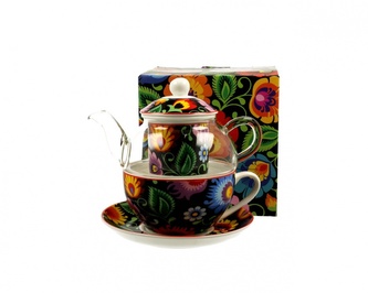 Čaj pro jednoho sklo - porcelán ETNIC