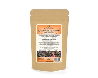 Tmavý aromatizovaný čaj Pu Erh Wellness Guarana - 50 g