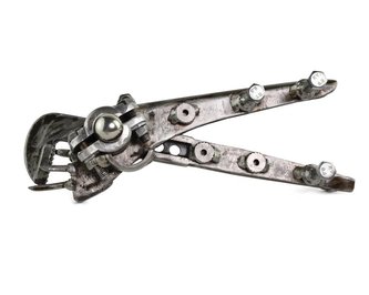 Kovová dekorace věšák na klíče Naštvaný zajíc