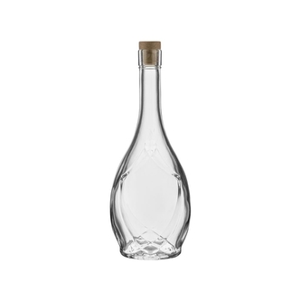 Fľaša sklo 500ml COLINA so zátkou HRÍBEK