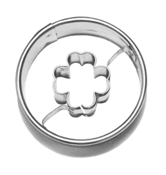 Vykrajovačka kolečko/střed čtyřlístek nerez ¤40mm  CZ