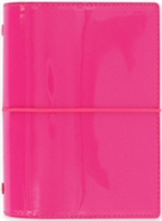 Filofax Pocket Domino Patent hot pink organiser