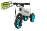 Odrážadlo FUNNY WHEELS Rider SuperSport biele/tyrkys 2v1+popruh,výš.sedla28/30cm nos.25kg 18m+v krab.