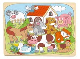 Puzzle na desce ´´Domácí veselá zvířátka´´