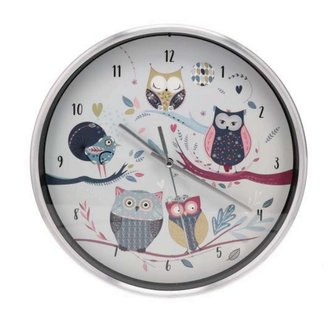 Hodiny nástěnné HOR38L01 SOVY - CHOUETTES KIUB